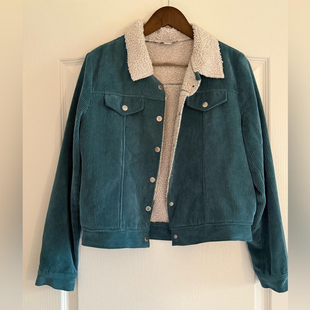 Teal sherpa  60s Jacket